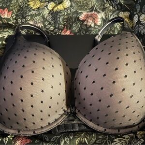 Women's Black Polka Dot Padded Bra